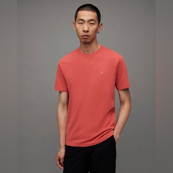 All Saints Other - ALLSAINTS Brace Brushed Cotton T-Shirt in Brushed Red Size Extra Small New!